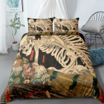 Dino Riders Tekikottide Komplekt King Queen Double Full Twin &Uuml;heinimesevoodi Linasest Komplekt 135x200cm black
