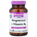 Bluebonnet Nutrition Magneesium & B6 Taimsed Kapslid 90 tk 90 pcs - 1 ea