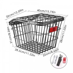 Elektrilise jalgratta korv Eesmine Lihtsalt paigaldatav Metalltraadist kandur Kaasaskantav Universaalne Pargi, telkimise, jalgrattas&otilde;idu v&auml;listingimustes kasutamiseks must