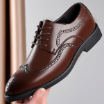 Meeste Klassikalised Retro Brogue Kingad Meeste Paeltega &Auml;ri Nahast Kingad Formaalseteks Kontorijalatsiteks Meeste Pulmapeo Oxford Kingad 38 pruun