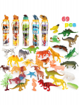 69 tk pisikest loomafiguuri, erinevad minikujulised plastloomad, laste s&uuml;nnip&auml;evapeo meened