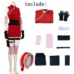 Lilla Haruno Sakura cosplay kost&uuml;&uuml;m, Naruto Shippuden t&auml;ielik anime peo cosplay esinemiskost&uuml;&uuml;m, Halloween naistele S punane