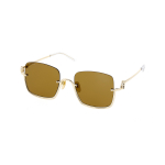 Gucci Kevad Suvi 2023 Poolraamiga Peegeldatud Kirjalogo Kaunistatud P&auml;ikeseprillid Naiste p&auml;ikeseprillid Kuldne GG1279S-002 Dust Bag+Eyeglass Case (Random Color)