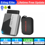 2026 Uus KINGBOLEN Ediag Elite Eluaegne tasuta Autodiagnostika T&ouml;&ouml;riistad K&otilde;ik s&uuml;steemid 15 L&auml;htestamist Kahesuunaline Test Automaatne Skanner OBD2 Lifetime Free Update