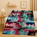 Uus mood B-Bieber Laulja T&auml;ht Flanellitekk, &Uuml;lipehme soe pl&uuml;&uuml;sist visketekk Kodu Magamistoa Voodi Diivani katteks Kontorireisi kingitus 130x150cm