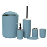 Vannitoa h&auml;davajalikud: 6-osaline komplekt hambaharjahoidja, seebialuse, WC-pintsli ja pr&uuml;gikastiga Transparent Cover 6-Piece Set