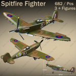 2024 S&otilde;jaline Spitfire h&auml;vituslennuk R&uuml;nnakulennuk Ehitusklotsid Teise maailmas&otilde;ja Klotsid Klassikaline Lennukimudel Hariv Lastele WW2 M&auml;nguasjad
