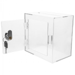 150X100X150MM L&auml;bipaistev akr&uuml;&uuml;l annetuskast lukuga Selge turvaline postkast kirjakast ettepanekute ja h&auml;&auml;letuse jaoks puhas