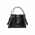 MICHAEL KORS Mina Logo Kett-&otilde;larihm Pol&uuml;uretaan ja Puuvill ja Pol&uuml;esterkiud K&auml;eshoitav &Otilde;lg-Crossbody Kott V&auml;ike Naiste Must must