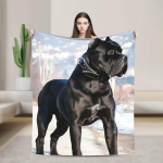 Cane Corso flanelltekk Pehme soe vooditekk elutuppa telkimiseks Mugav voodikate diivanvoodi kate 130x150cm