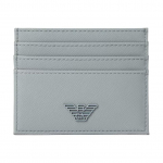 Emporio Armani Monokroomne Logo Silt PU Kaardihoidja Meeste aksessuaarid Hall Sinine EM000984AF13666U8060 Box(Basic Set+Box)