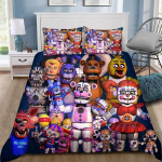 3D prinditud Freddy tekikott padjap&uuml;&uuml;r Voodipesu Magamistoa kaunistus Lastekingitus t&auml;iskasvanu &Uuml;hekahekohaline voodi Suur suurus T&otilde;mblukuga tekikott 135x200cm