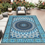 VIKAMA P&otilde;hjamaade Geomeetriline V&auml;limatt - Masinpestav Diivani P&otilde;randamatt Elutuppa Terrassile Telkimiseks Piknikuks Kodu Dekooriks 120x160cm(47x62in)