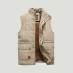 Meeste fliisist vesti krae paks lahtine vest varrukateta soe XL khaki