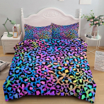 H&uuml;ppav Leopard T&auml;pid Voodipesu Komplekt &Uuml;he Inimese Twin Kahekohaline Queen King Cal King Suurusega Voodipesu Komplekt 135cmx200cm