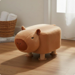 Kapiibara Jalapink Rattad Pehme Kate Pehme Sametkate Loomakujuline Ottomani Istmeosa Lastele, Wooden Leg