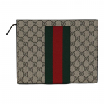 Gucci GG Supreme Retro Presb&uuml;oopia Logo Triibuline Web L&otilde;uend Sidur Tavaline Meeste Beež beež