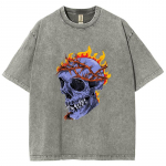 Kolju Leegiga Prinditud Naiste T-s&auml;rk Moodne Disain High Street Hip Hop L&uuml;hikeste Varrukatega L&otilde;tv ZTE Pesu Vintage Top S
