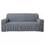 Diivani kate seelikuga Universaalne tugitool Easy Fit elutoa diivani kate Pestav vastupidav veniv m&ouml;&ouml;blikaitse 1 Seater(90-140cm) helehall v&auml;rv