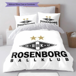 Rosenborg Ballklub Voodipesu Tekikomplekt Tekikate Padjap&uuml;&uuml;r Kodukaunistus S&uuml;nnip&auml;evakingitus (1 * tekikott + 2 * padjap&uuml;&uuml;ri, ilma s&uuml;damikuta) 135x200cm gray