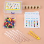 Clip Beads katseklaasi m&auml;nguasjad lastele Loogika keskendumise peenmotoorika treeningm&auml;ng Montessori &otilde;ppevahendid &otilde;ppem&auml;nguasi