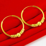 Naiste 18K kullast k&otilde;rvar&otilde;ngad, elegantsed AU750 kolmem&otilde;&otilde;tmelised armastus-F&ouml;&ouml;niksi k&otilde;rvar&otilde;ngad, ja Light Yellow Gold Color hall v&auml;rv