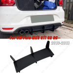 Auto tagumise kaitseraua difuusor lipu spoiler splitter Volkswagen VW Polo MK5 GTI 6R 6C kahe-neljaukselisele Faceliftile Tarvikud 2010-2018 2010-2015 black