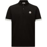 Moncler SS25 Logonupuga L&uuml;hikeste Varrukatega Polo S&auml;rk Meeste pealiskatted Must K1-091-8A00027-89ALK-999 M black