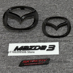 must ABS-m&auml;rk Mazda 3 2014-18 luukp&auml;ra sedaanile Logo Auto Esiv&otilde;re Pagasiruum Tagaluuk M&auml;rk Kleebis Loov Modifikatsioon rkwad05 17-18Hatchback