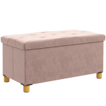 Kokkupandav voodiotsa hoiupink Maht 67 L Kandev&otilde;ime 120 kg Kaane ja 76L x 38W x 38H cm Roosa 76 x 38 x 38 cm