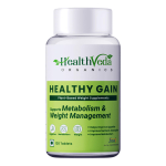 Health Veda Organics Healthy Gain 120 tabletti | Taimne kaalut&otilde;usu tugi | Aitab s&auml;ilitada tervislikku isu, ainevahetust ja j&otilde;udu | Meestele &