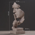 Loominguline Eriti Suur Kuldne Vaikus Abstraktne Kujuke Skulptuur, P&otilde;hjamaade Stiilis Vaik Skulptuur Kodu Kontori Elutoa Dekoor Creati 13 12 34.5cm gray