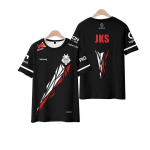 G2 Esports Ametlik F&auml;nnis&auml;rk Meeste L&uuml;hikeste Varrukatega L&otilde;tv L&otilde;ige Vabaaja T-s&auml;rk 3D Prindiga Disainiga XXXL 140-155 cm black