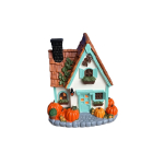3 s&uuml;gisk&uuml;la maja komplekt, k&otilde;rvitsa miniatuurne dekoratsioon tuledega , hubane &ouml;&ouml;lamp One Size black