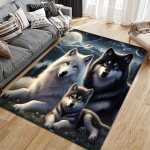 Realistlik huntide pere p&otilde;randamatt ala vaip metsloomade looduse dekoratsioon metsa loomaprindi elutoa matt kodu kaunistamiseks esiku vaip 80cm x 120cm