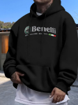 Vabaaja fliisist kapuutsitr&ouml;&uuml;b Benelli logotr&uuml;kiga - Hele sinine L black