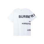 Burberry meeste T-s&auml;rk Horseferry tr&uuml;kiga Valge/Must 80406911 S