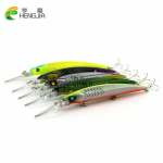 HENGJIA 12,7g Deepwater Long Lip Minnow lant 10tk/pakk Konksud Lifelike haugilant
