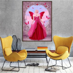 Teemant-teemantmaaling liblikas haldjas ristpistes tikkimine n&auml;put&ouml;&ouml; kodukaunistus 20X30CM