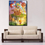 Teemantmaal vikerkaare lossi ristpistes teemanttikandid mosaiik teemantseinamaal 20X30CM