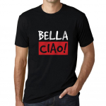 Meeste Vintage T-s&auml;rk Graafiline T-s&auml;rk Bella Ciao Deep Black XS must