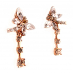 Les Tr&eacute;sors De Lily [D1899] - Boucles Cr&eacute;ateur 'Envie Cristal' Blanc valge