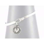 Les Tr&eacute;sors De Lily [F8948] - Bracelet Cr&eacute;ateur 'Cun&eacute;gonde' Argent&eacute; - 15 mm (O keep my husband safe) h&otilde;be