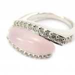 Bague Argent 'Scarlett' rose 52 Heleroosa