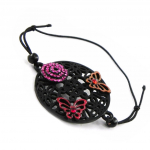 NOA [H8745] - Bracelet Cr&eacute;ateur 'Carmen' rouge noir punane