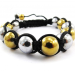 Les Tr&eacute;sors De Lily [J4077] - Bracelet ethnique 'Shambhala' dor&eacute; argent&eacute; kuld