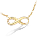 Les Tr&eacute;sors De Lily [L2005] - Collier Plaqu&eacute;-Or 'Infini' dor&eacute; - 15x6 mm kuld