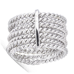 H&otilde;bedane s&otilde;rmus 'Semainier' h&otilde;be (roodiumiga kaetud) - 14 mm (7 r&otilde;ngast) 54 h&otilde;be