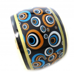 Les Tr&eacute;sors De Lily [M4180] - Bracelet cr&eacute;ateur 'Bohemian Rhapsody' bleu orange noir mitmev&auml;rviline