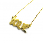 Les Tr&eacute;sors De Lily [N2856] - Collier Plaqu&eacute; Or 'Love' dor&eacute; - 20x11 mm (gothique) kuld